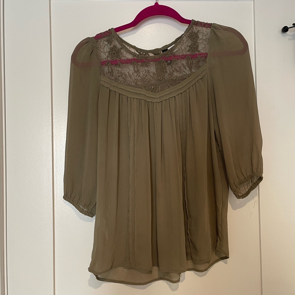 Hunter green blouse